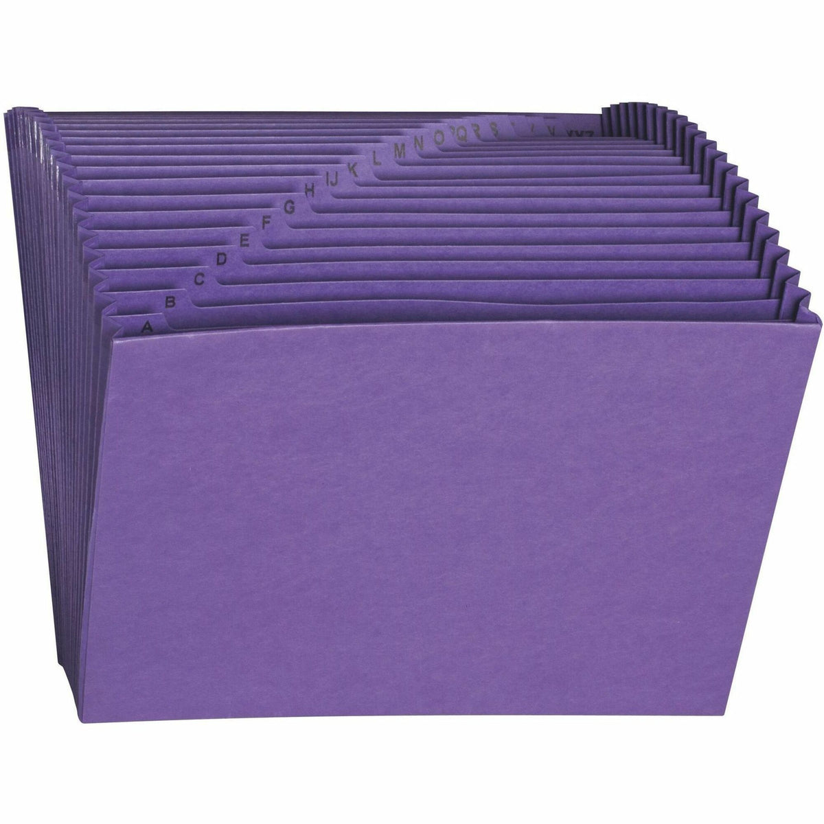 Smead Letter Recycled Expanding File - 8 1/2" x 11" - 7/8" Expansion - 21 Pocket - 2 Plys - Purple - Reinforced Gusset -