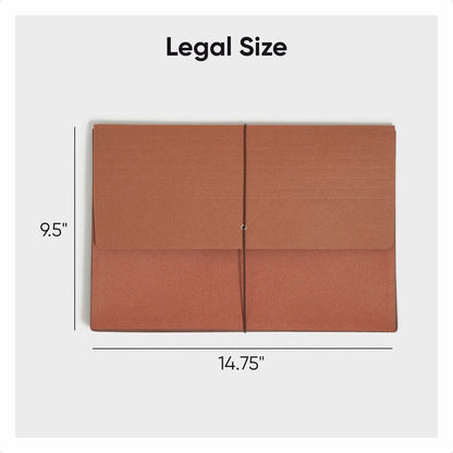 Smead Legal Recycled File Wallet - 8 1/2" x 14" - 5 1/4" Expansion - Redrope - Elastic Closure Flap, Tear Resistant Guss