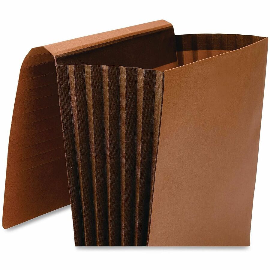 Smead TUFF Letter Recycled File Wallet - 12 3/8" x 10" - 7" Expansion - Top Tab Location - Redrope - Redrope - 5 / Box
