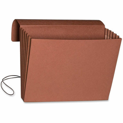Smead Letter Recycled File Wallet - 8 1/2" x 11" - 5 1/4" Expansion - Top Tab Location - Redrope - 2 / Carton
