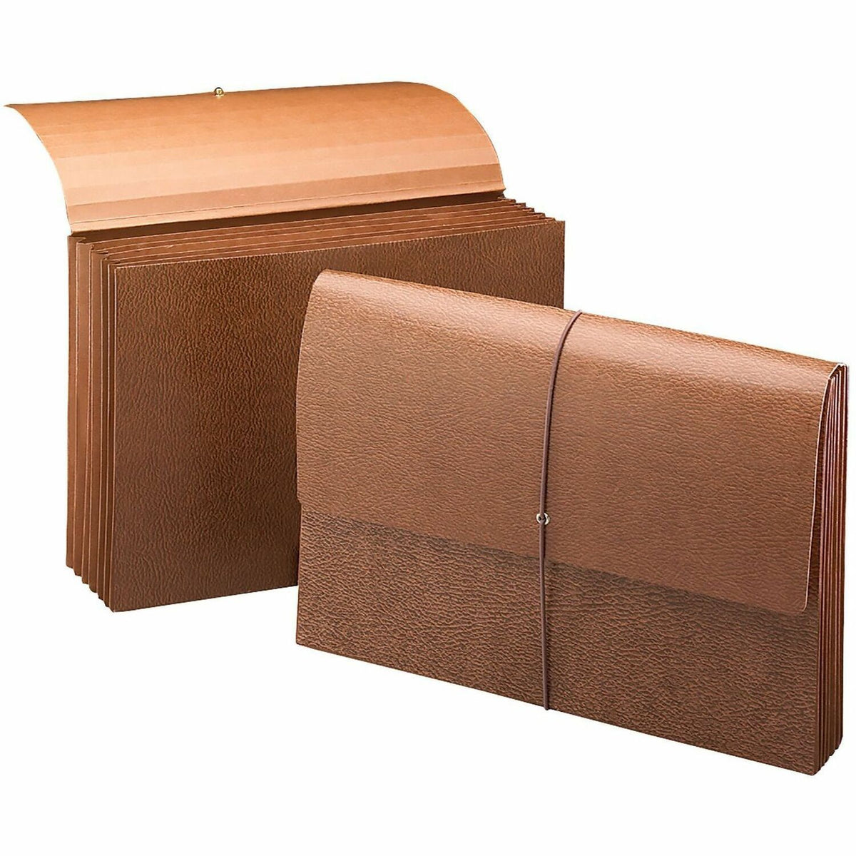 Smead Legal File Wallet - 8 1/2" x 14" - 5 1/4" Expansion - 6 Pocket - Redrope - Flap, Reinforced, Elastic Closure - 30%