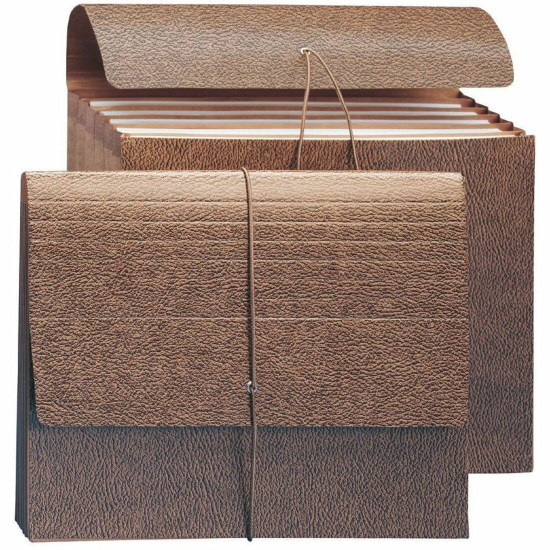 Smead Letter File Wallet - 8 1/2" x 11" - 5 1/4" Expansion - 6 Pocket - Redrope - Elastic Closure - 30% Recycled - 10 / 