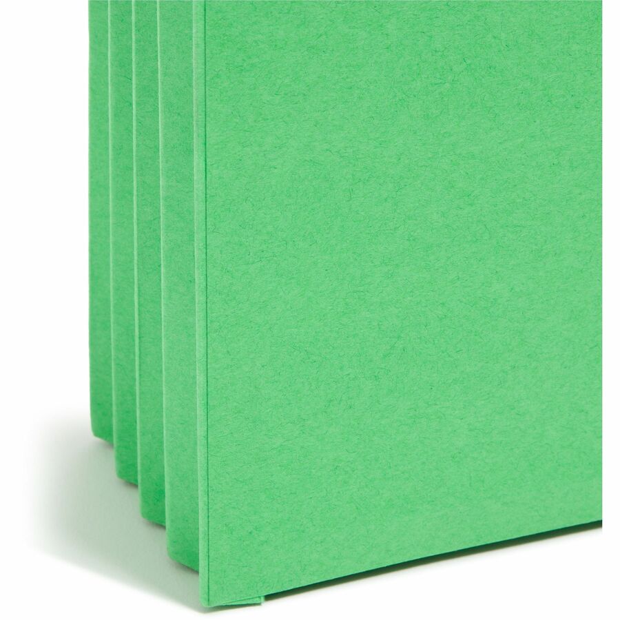 Smead Straight Tab Cut Letter Recycled File Pocket - 8 1/2" x 11" - 3 1/2" Expansion - Top Tab Location - 9 pt. - Card S