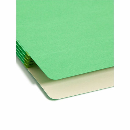 Smead Straight Tab Cut Letter Recycled File Pocket - 8 1/2" x 11" - 3 1/2" Expansion - Top Tab Location - 9 pt. - Card S