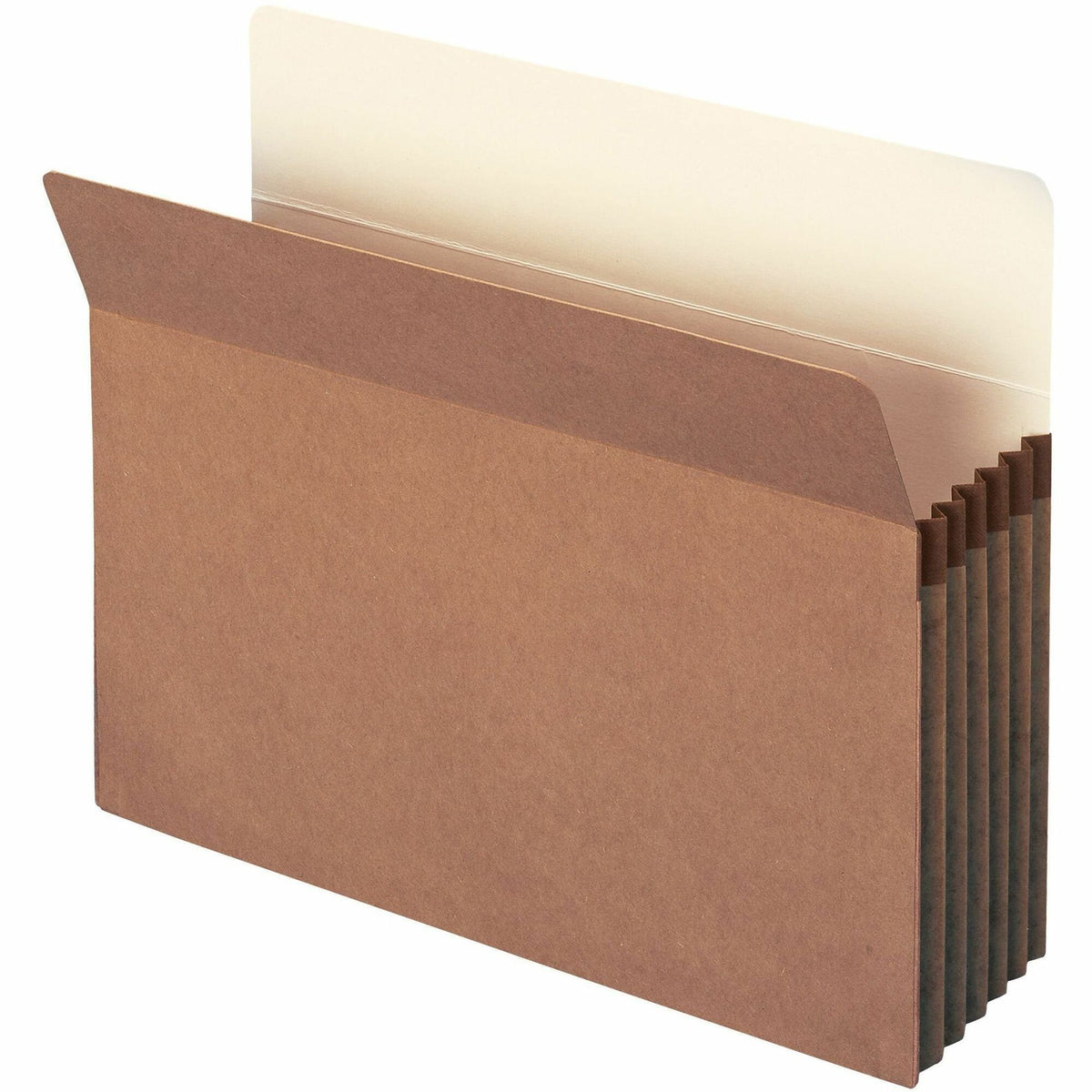 Smead Straight Tab Cut Letter Recycled File Pocket - 8 1/2" x 11" - 5 1/4" Expansion - Top Tab Location - 12.5 pt. - Red