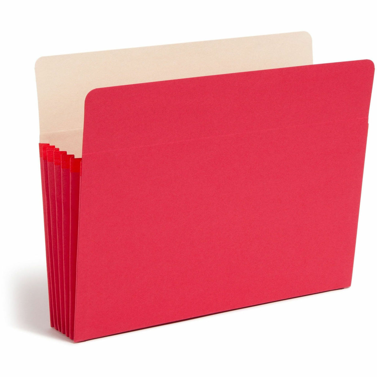 Smead Straight Tab Cut Letter Recycled File Pocket - 8 1/2" x 11" - 5 1/4" Expansion - Top Tab Location - Red - Tear Res