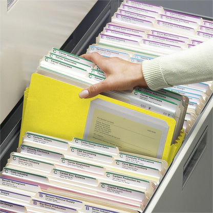 Smead Straight Tab Cut Letter Recycled File Pocket - 8 1/2" x 11" - 5 1/4" Expansion - Top Tab Location - Card Stock - Y