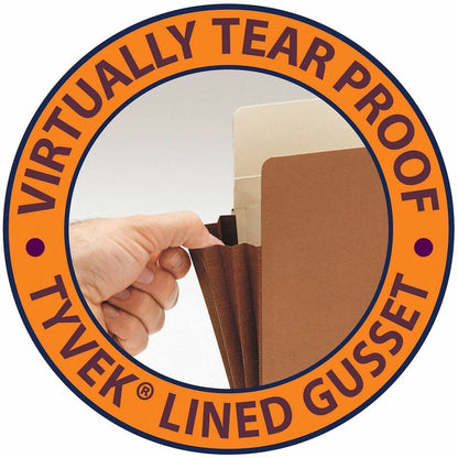 Smead Straight Tab Cut Letter Recycled File Pocket - 8 1/2" x 11" - 5 1/4" Expansion - Top Tab Location - 12.5 pt. - Red