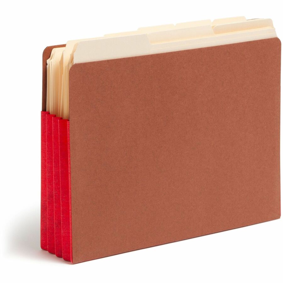 Smead TUFF Pocket Straight Tab Cut Letter Recycled File Pocket - 8 1/2" x 11" - 3 1/2" Expansion - 1 Pocket - Top Tab Lo