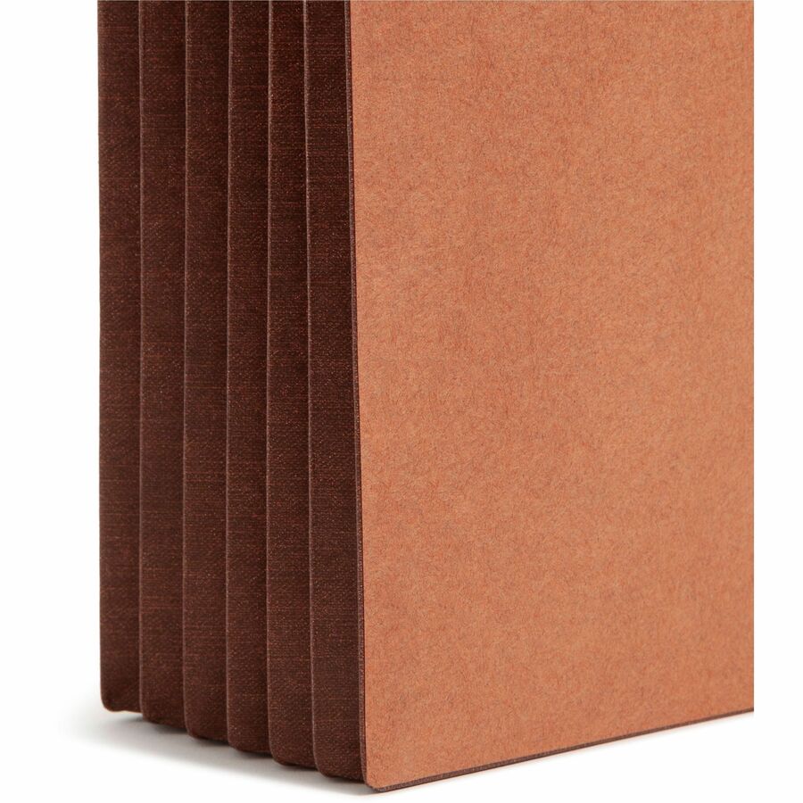 Smead Straight Tab Cut Letter Recycled File Pocket - 8 1/2" x 11" - 5 1/4" Expansion - 12.5 pt. - 2 Plys - Dark Brown - 