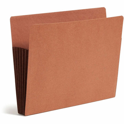 Smead Straight Tab Cut Letter Recycled File Pocket - 8 1/2" x 11" - 5 1/4" Expansion - 12.5 pt. - 2 Plys - Dark Brown - 