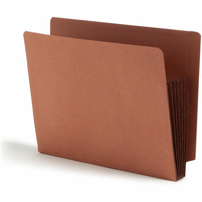 Smead Straight Tab Cut Letter Recycled File Pocket - 8 1/2" x 11" - 5 1/4" Expansion - 12.5 pt. - 2 Plys - Dark Brown - 