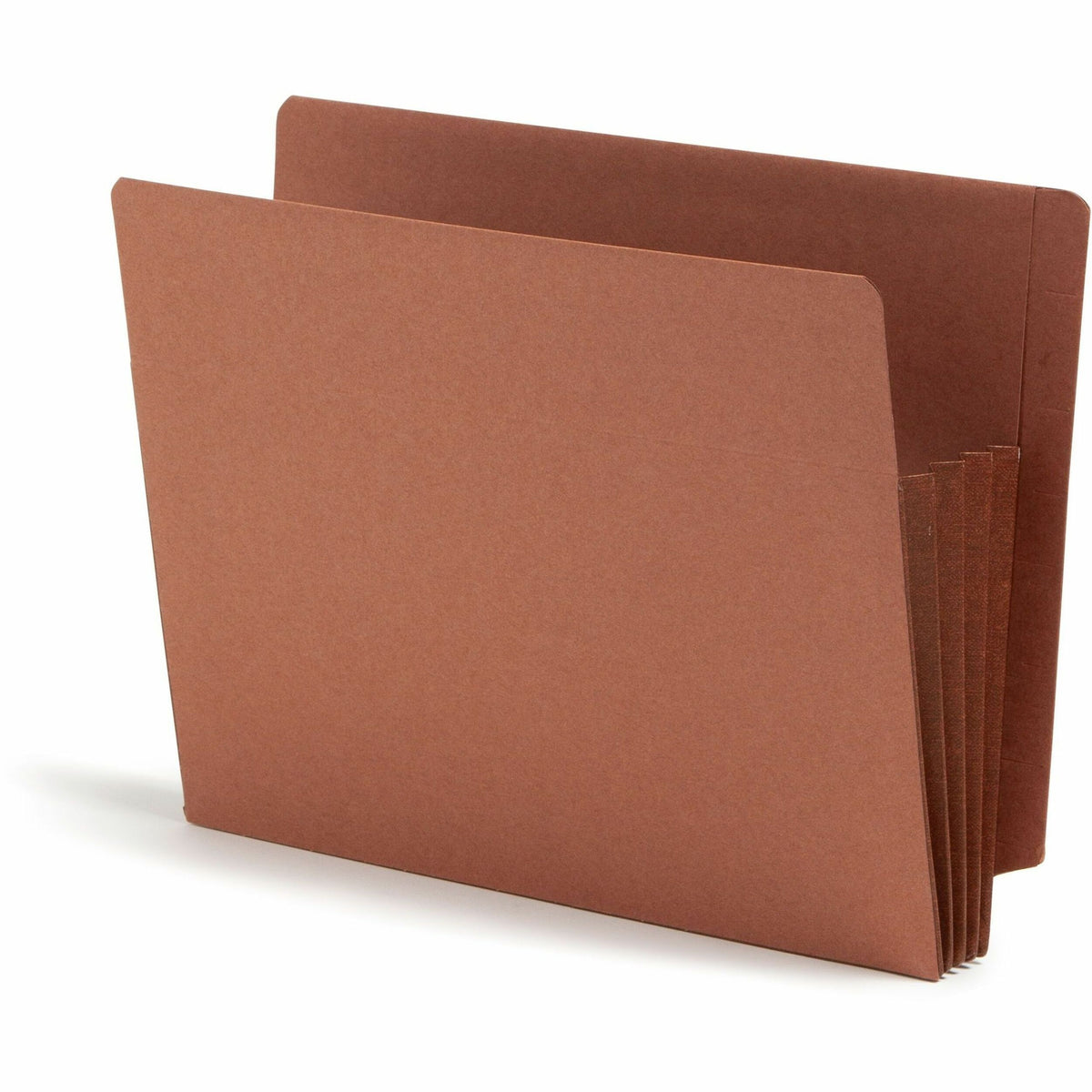 Smead TUFF Straight Tab Cut Letter Recycled File Pocket - 8 1/2" x 11" - 3 1/2" Expansion - 2 Plys - Redrope - 10 / Box
