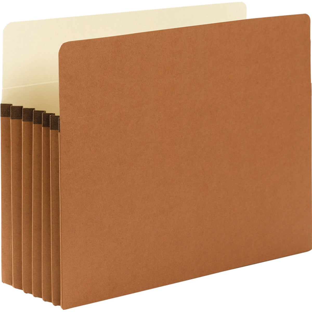 Smead Straight Tab Cut Letter Recycled File Pocket - 8 1/2" x 11" - 5 1/4" Expansion - Top Tab Location - 12.5 pt. - Red