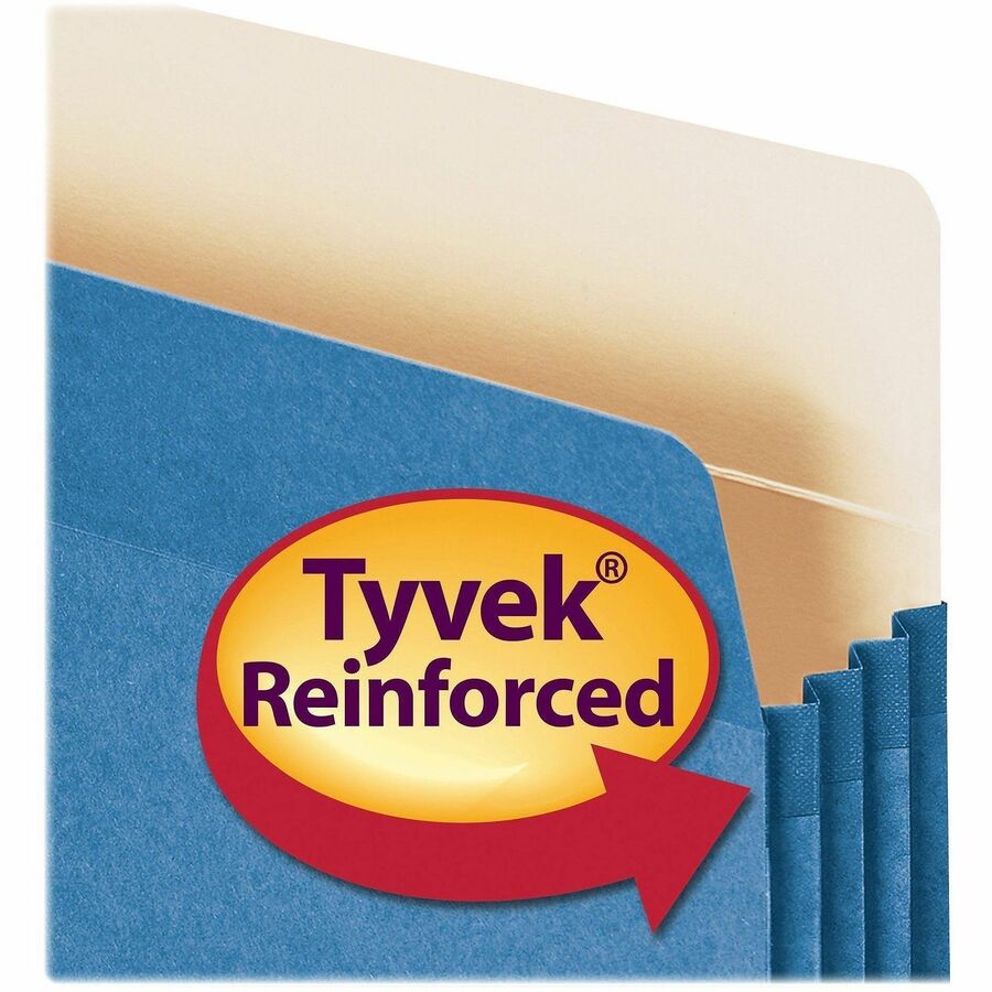 Smead Straight Tab Cut Letter Recycled File Pocket - 8 1/2" x 11" - 3 1/2" Expansion - Top Tab Location - Yellow, Green,