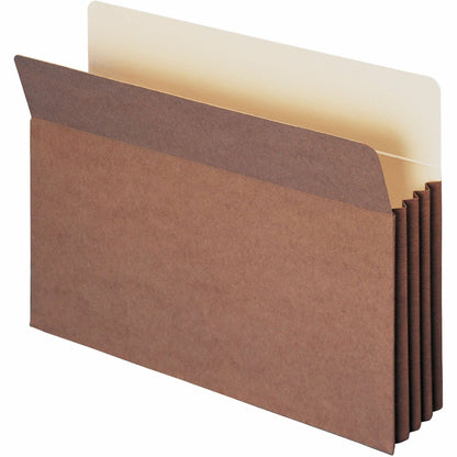 Smead TUFF Straight Tab Cut Legal Recycled File Pocket - 8 1/2" x 14" - 3 1/2" Expansion - 12.5 pt. - Redrope - 10 / Box