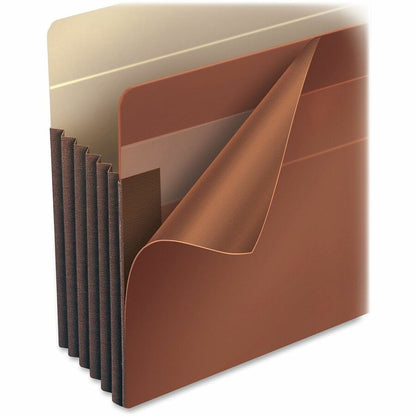 Smead TUFF Straight Tab Cut Legal Recycled File Pocket - 8 1/2" x 14" - 5 1/4" Expansion - Redrope - 10 / Box