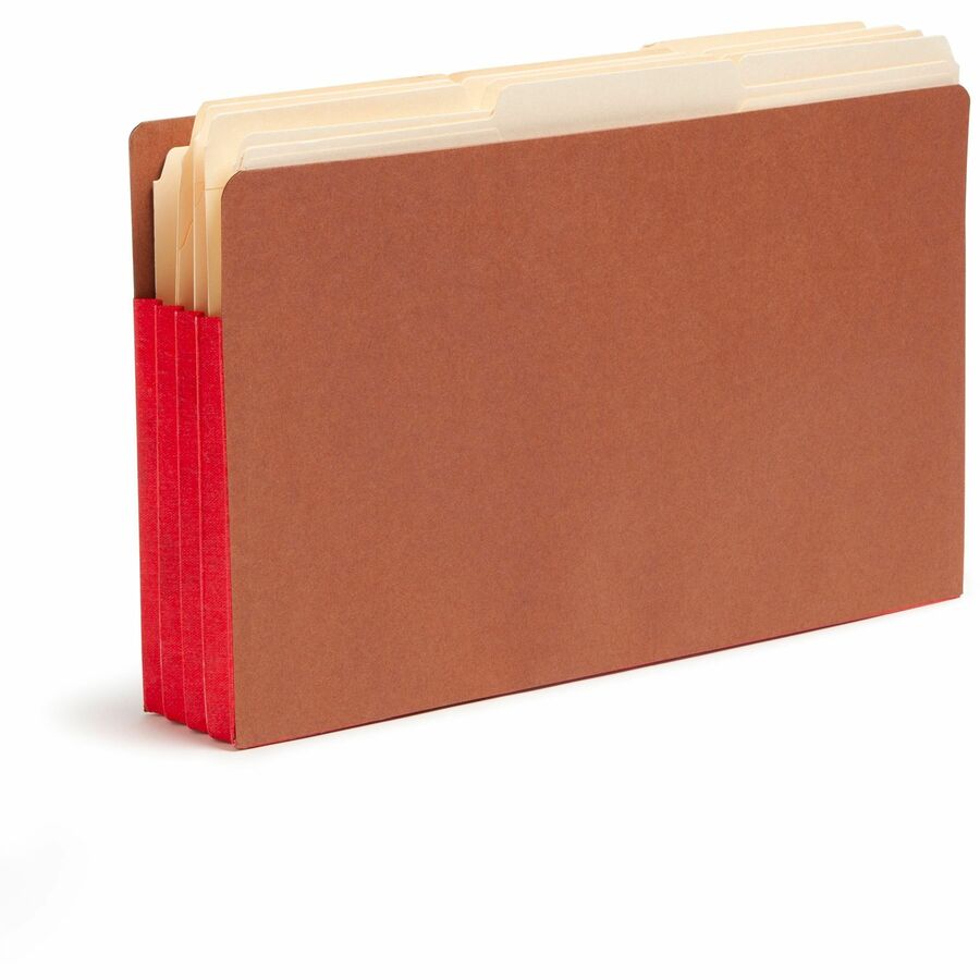 Smead TUFF Pocket Straight Tab Cut Legal Recycled File Pocket - 8 1/2" x 14" - 3 1/2" Expansion - 1 Pocket - End Tab Loc