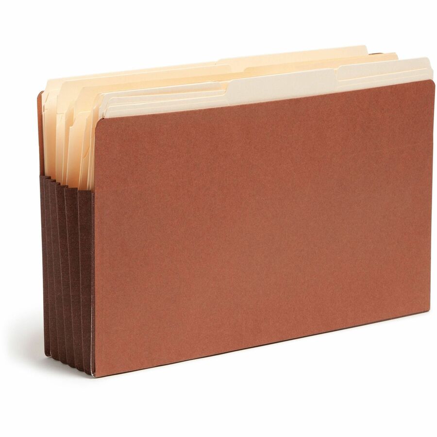 Smead Straight Tab Cut Legal Recycled File Pocket - 8 1/2" x 14" - 5 1/4" Expansion - End Tab Location - 12.5 pt. - 2 Pl