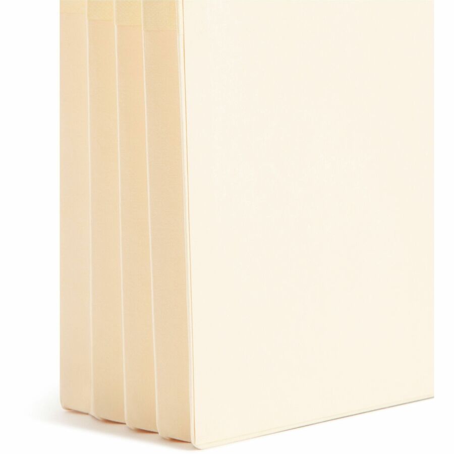 Smead Straight Tab Cut Letter Recycled File Pocket - 8 1/2" x 11" - 3 1/2" Expansion - 2 Plys - Manila - Embossed - 10% 