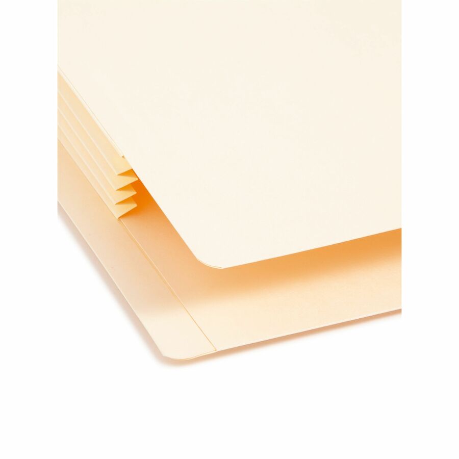 Smead Straight Tab Cut Letter Recycled File Pocket - 8 1/2" x 11" - 3 1/2" Expansion - 2 Plys - Manila - Embossed - 10% 