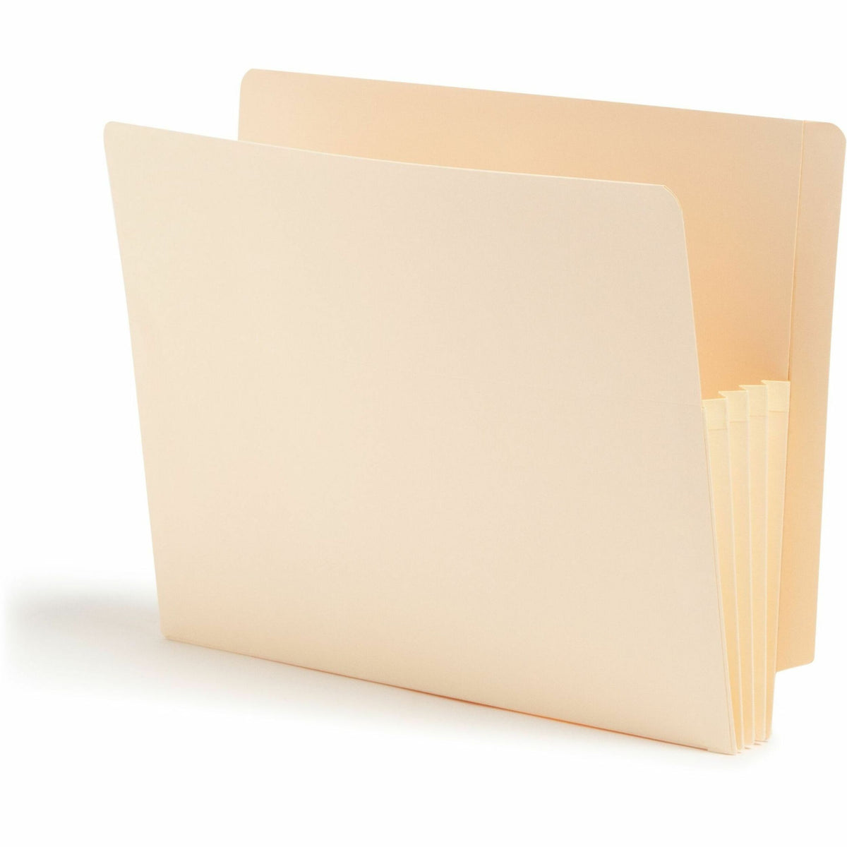 Smead Straight Tab Cut Letter Recycled File Pocket - 8 1/2" x 11" - 3 1/2" Expansion - 2 Plys - Manila - Embossed - 10% 
