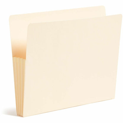 Smead Straight Tab Cut Letter Recycled File Pocket - 8 1/2" x 11" - 3 1/2" Expansion - 2 Plys - Manila - Embossed - 10% 