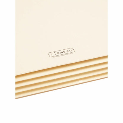 Smead Straight Tab Cut Letter Recycled File Pocket - 8 1/2" x 11" - 3 1/2" Expansion - 2 Plys - Manila Paper - Manila - 