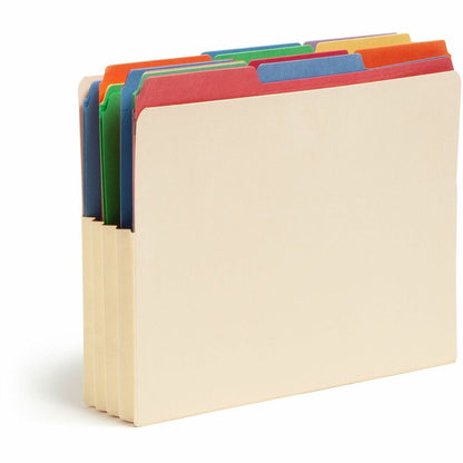Smead Straight Tab Cut Letter Recycled File Pocket - 8 1/2" x 11" - 3 1/2" Expansion - 2 Plys - Manila Paper - Manila - 