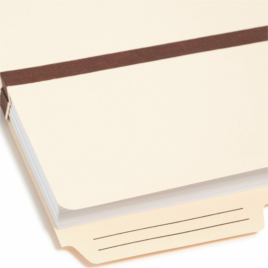 Smead TUFF Pocket 2/5 Tab Cut Letter Recycled File Pocket - 8 1/2" x 11" - 1" Expansion - Top Tab Location - Right Tab P