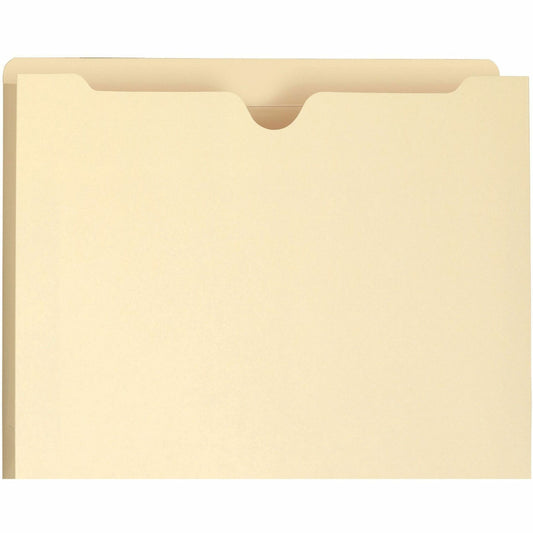 Smead Straight Tab Cut Letter Recycled File Jacket - 8 1/2" x 11" - 1 1/2" Expansion - 11 pt. - 2 Plys - Manila - 50 / B