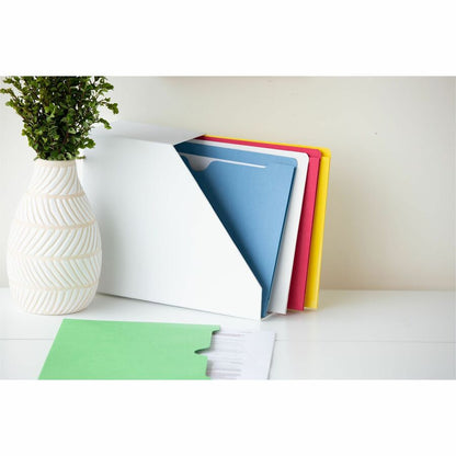 Smead Colored Straight Tab Cut Letter Recycled File Jacket - 8 1/2" x 11" - 50 Sheets Capacity - 11 pt. - 2 Plys - 100 /