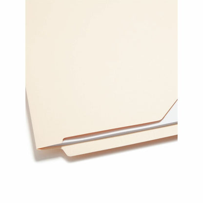 Smead Straight Tab Cut Letter Recycled File Jacket - 8 1/2" x 11" - 11 pt. - 2 Plys - Manila - 10% Recycled - 100 / Box