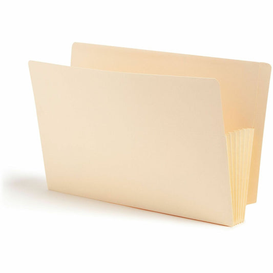 Smead Straight Tab Cut Legal Recycled File Pocket - 8 1/2" x 14" - 5 1/4" Expansion - 11 pt. - 2 Plys - Manila - 10 / Bo