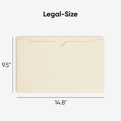 Smead Legal Recycled File Jacket - 8 1/2" x 14" - 2" Expansion - 11 pt. - 2 Plys - Manila - Reinforced, Slip Resistant -