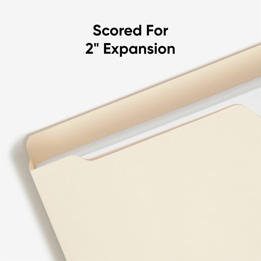 Smead Legal Recycled File Jacket - 8 1/2" x 14" - 2" Expansion - 11 pt. - 2 Plys - Manila - Reinforced, Slip Resistant -