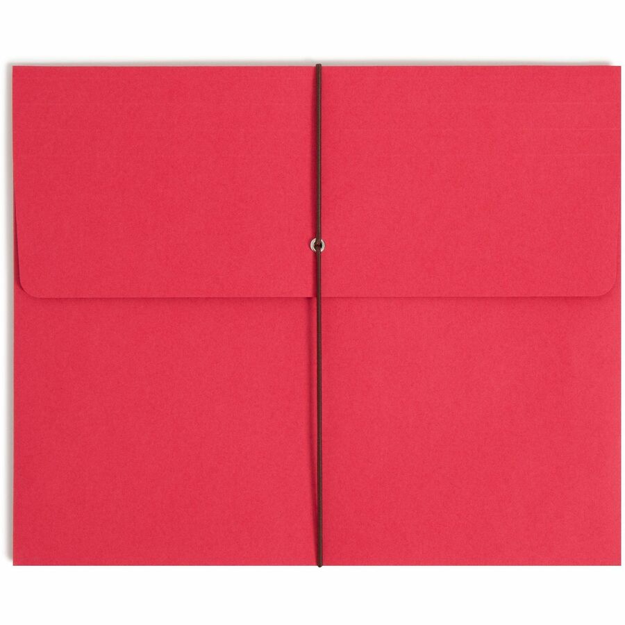 Smead Recycled File Wallet - 11 3/4" x 9 1/2" - 2" Expansion - 11 pt. - Blue, Green, Red, Yellow - 50 / Box