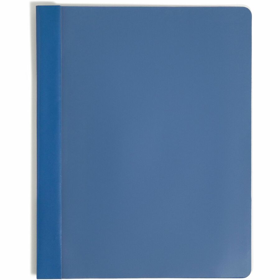 Smead Letter Report Cover - 8 1/2" x 11" - 3 Fastener - 1/2" for Folder - 12 pt. - Vinyl, Metal - Dark Blue - 50% Recycl