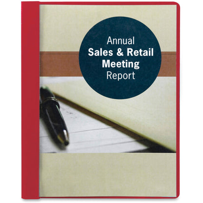 Smead Letter Recycled Report Cover - 8 1/2" x 11" - 3 Fastener - 1/2" for Folder - 12 pt. - Vinyl, Metal - Red - 50% Rec