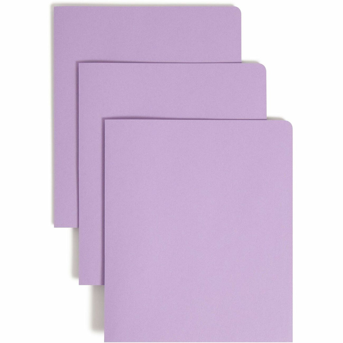 Smead Letter Recycled Pocket Folder - 1/2" Folder Capacity - 8 1/2" x 11" - 2 Pocket - 11 pt. - Leatherette - Lavender -