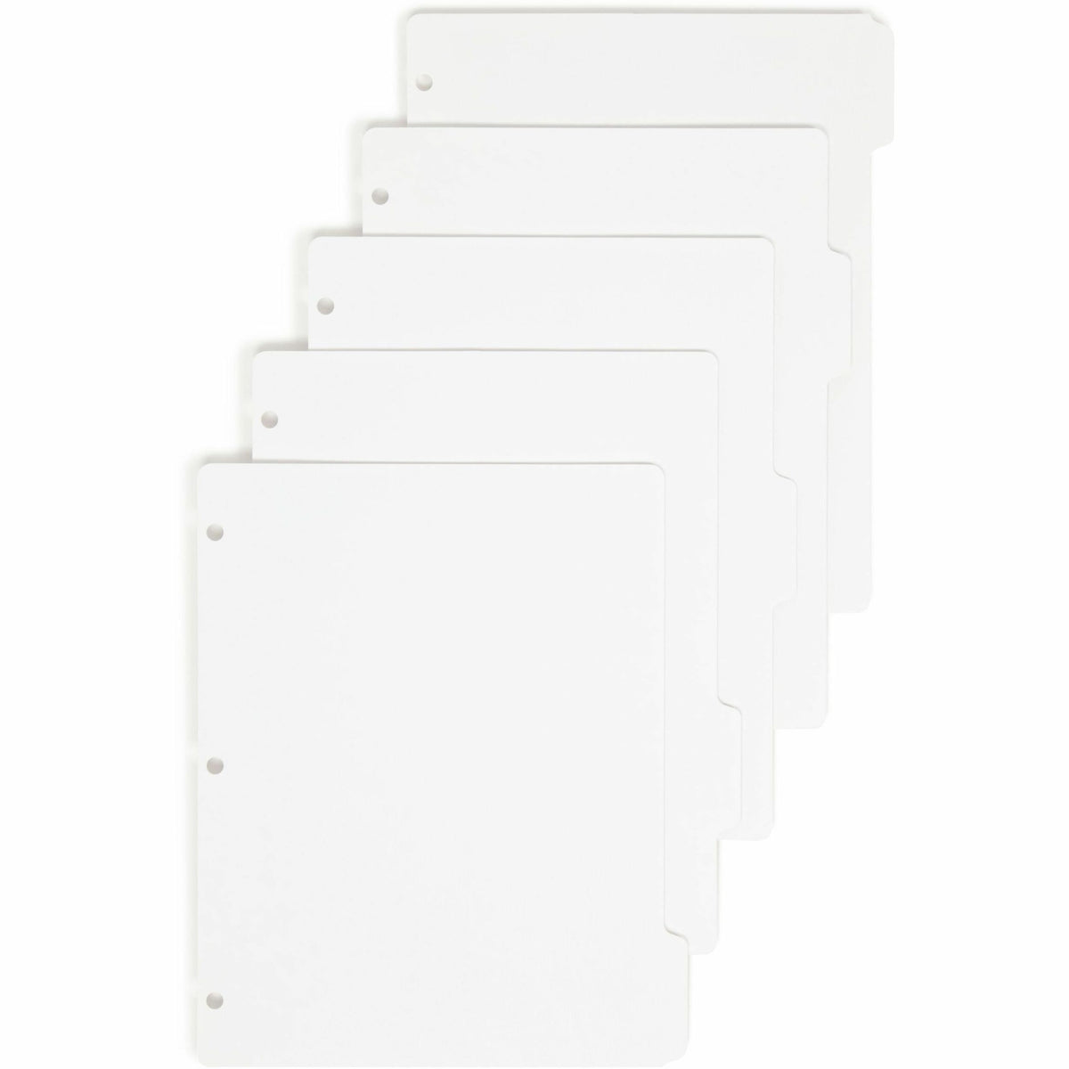 Smead Three-Ring Binder Index Dividers - 5 Tab(s)/Set - Letter - 8.50" Width x 11" Length - White Divider - 10% Recycled