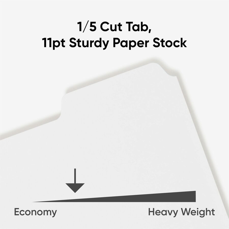 Smead Three-Ring Binder Index Dividers - 5 Tab(s)/Set - Letter - 8.50" Width x 11" Length - White Divider - 10% Recycled