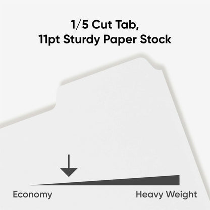 Smead Three-Ring Binder Index Dividers - 5 Tab(s)/Set - Letter - 8.50" Width x 11" Length - White Divider - 10% Recycled