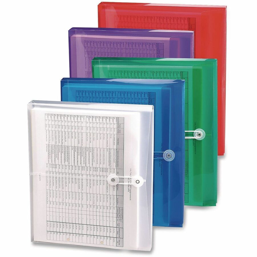 Smead Ultracolor Letter File Pocket - 8 1/2" x 11" - 200 Sheets Capacity - 1 1/4" Expansion - Polypropylene - Blue - 5 /