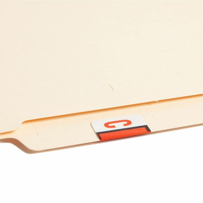 Smead BCCR Bar-Style Color-Coded Labels - C - x 1 1/4" Width x 1" Length - Dark Orange - Laminated - 1 Roll