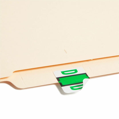 Smead BCCR Bar-Style Color-Coded Labels - D - x 1 1/4" Width x 1" Length - Light Green - Laminated - 1 Roll