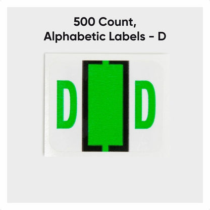 Smead BCCR Bar-Style Color-Coded Labels - D - x 1 1/4" Width x 1" Length - Light Green - Laminated - 1 Roll