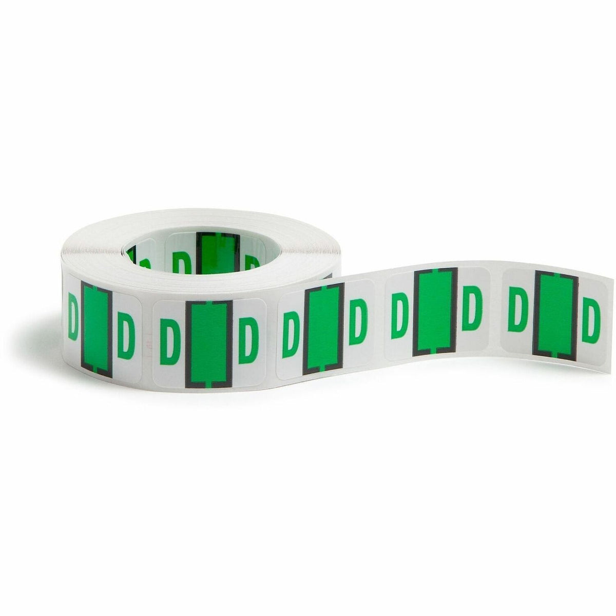Smead BCCR Bar-Style Color-Coded Labels - D - x 1 1/4" Width x 1" Length - Light Green - Laminated - 1 Roll