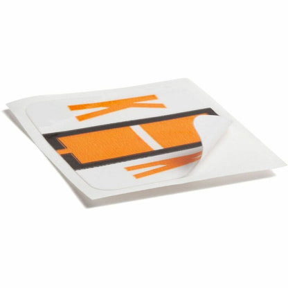 Smead BCCR Bar-Style Color-Coded Labels - K - x 1 1/4" Width x 1" Length - Light Orange - Laminated - 1 Roll