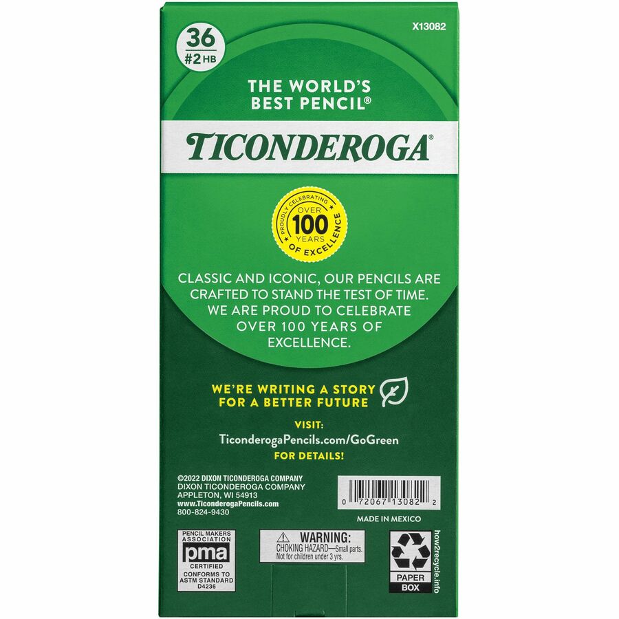 Ticonderoga My First Tri-Write No. 2 Pencils - #2 - Yellow Barrel - 36 / Box